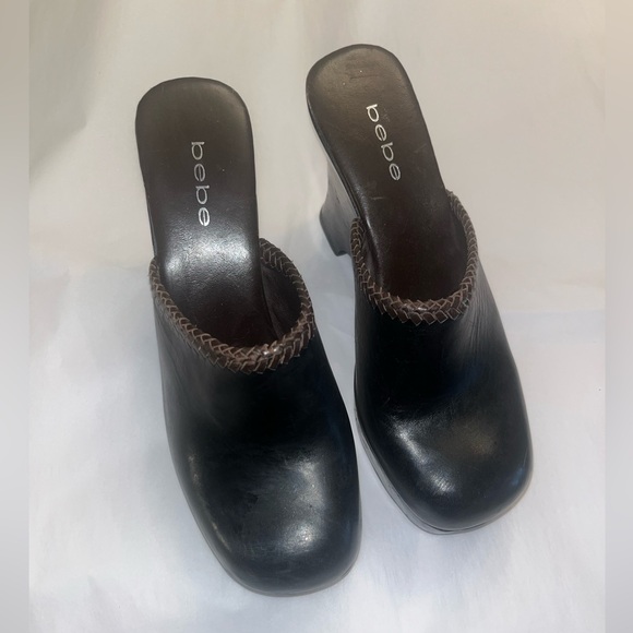 Bebe womens heeled clogs size 10 - Picture 3 of 10